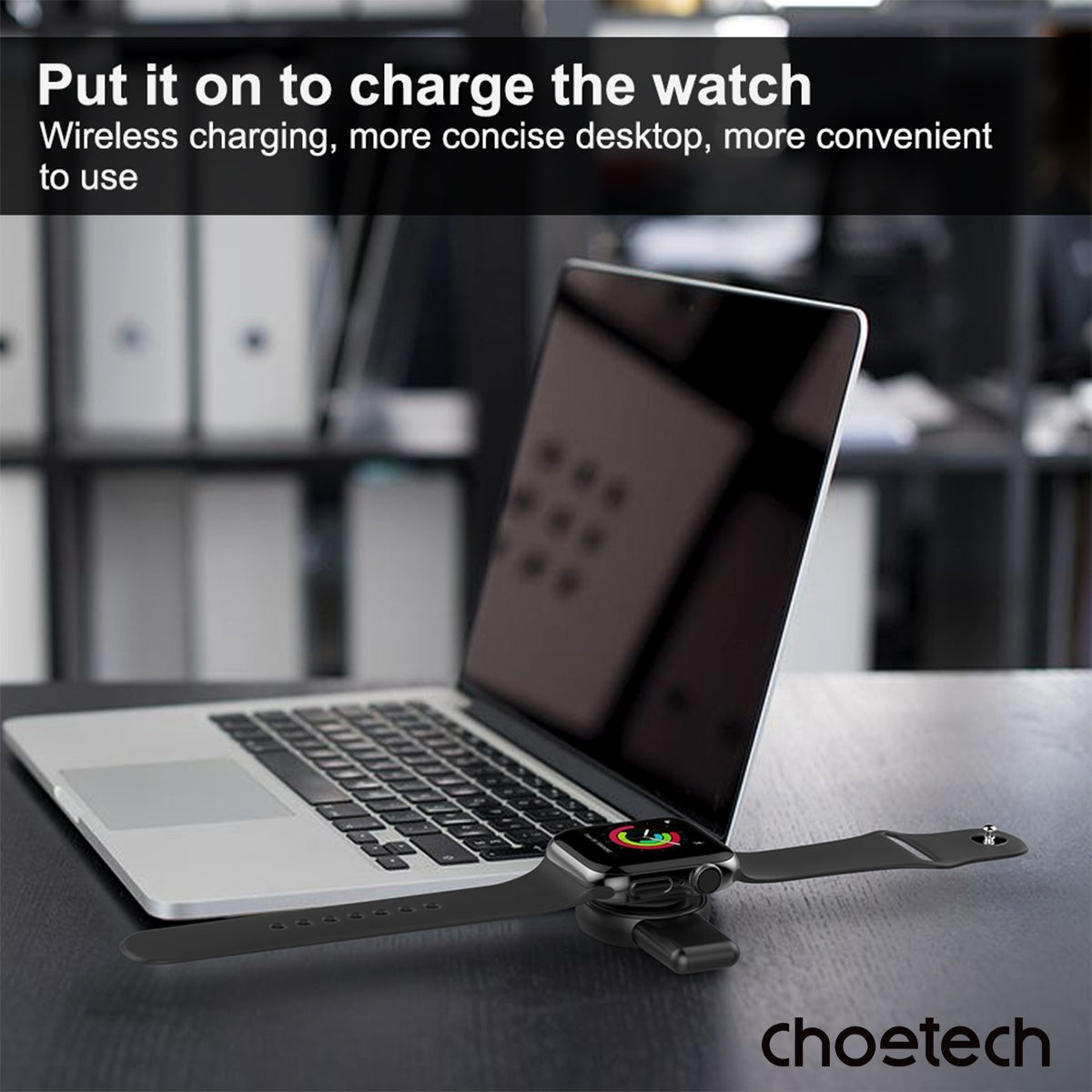 CHOETECH T606-F USB-A +USB-C Magnetic Charger for Samsung & Apple Watch - Image 5
