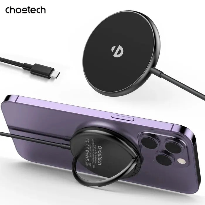 CHOETECH T697-F 15W/7.5W/5W magnetic charger for iPhone, Air Pods and more 1.5M Black - Image 4