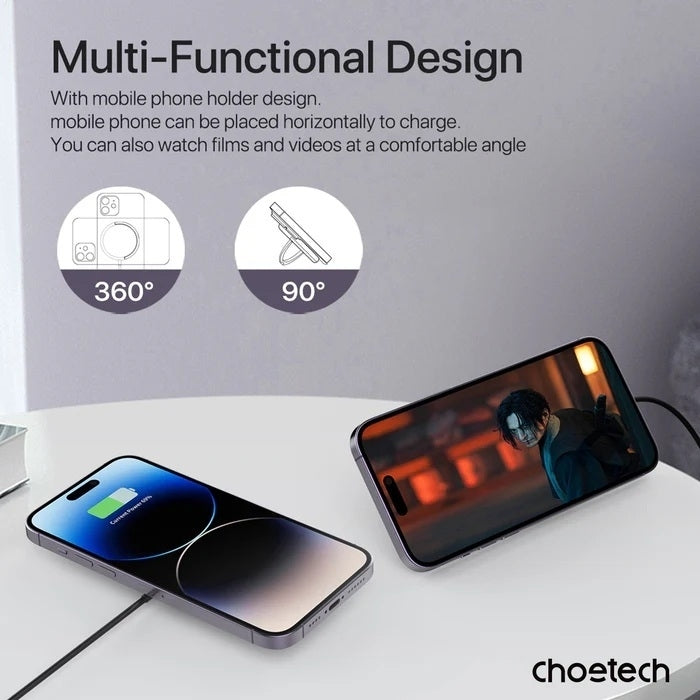 CHOETECH T697-F 15W/7.5W/5W magnetic charger for iPhone, Air Pods and more 1.5M Black - Image 8
