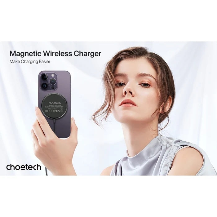 CHOETECH T697-F 15W/7.5W/5W magnetic charger for iPhone, Air Pods and more 1.5M Black - Image 9