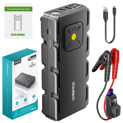 CHOETECH TC0009 16000mAh Portable Car Jump Starter with Emergency Light - Image 8