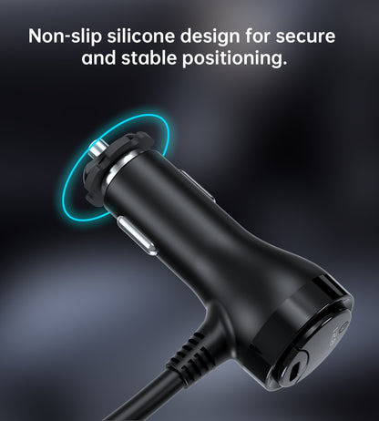 CHOETECH TC0021 3 Sockets 2C+1A Cigarette Lighter Splitter Black - Image 3