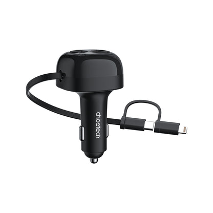 CHOETECH TC0036 PD45W USB-C+USB-A car charger with C+L Interface - Image 2