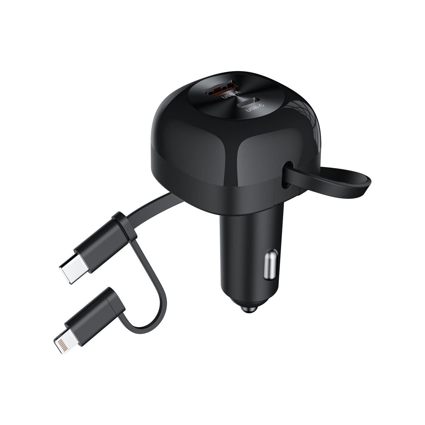 CHOETECH TC0036 PD45W USB-C+USB-A car charger with C+L Interface - Image 3