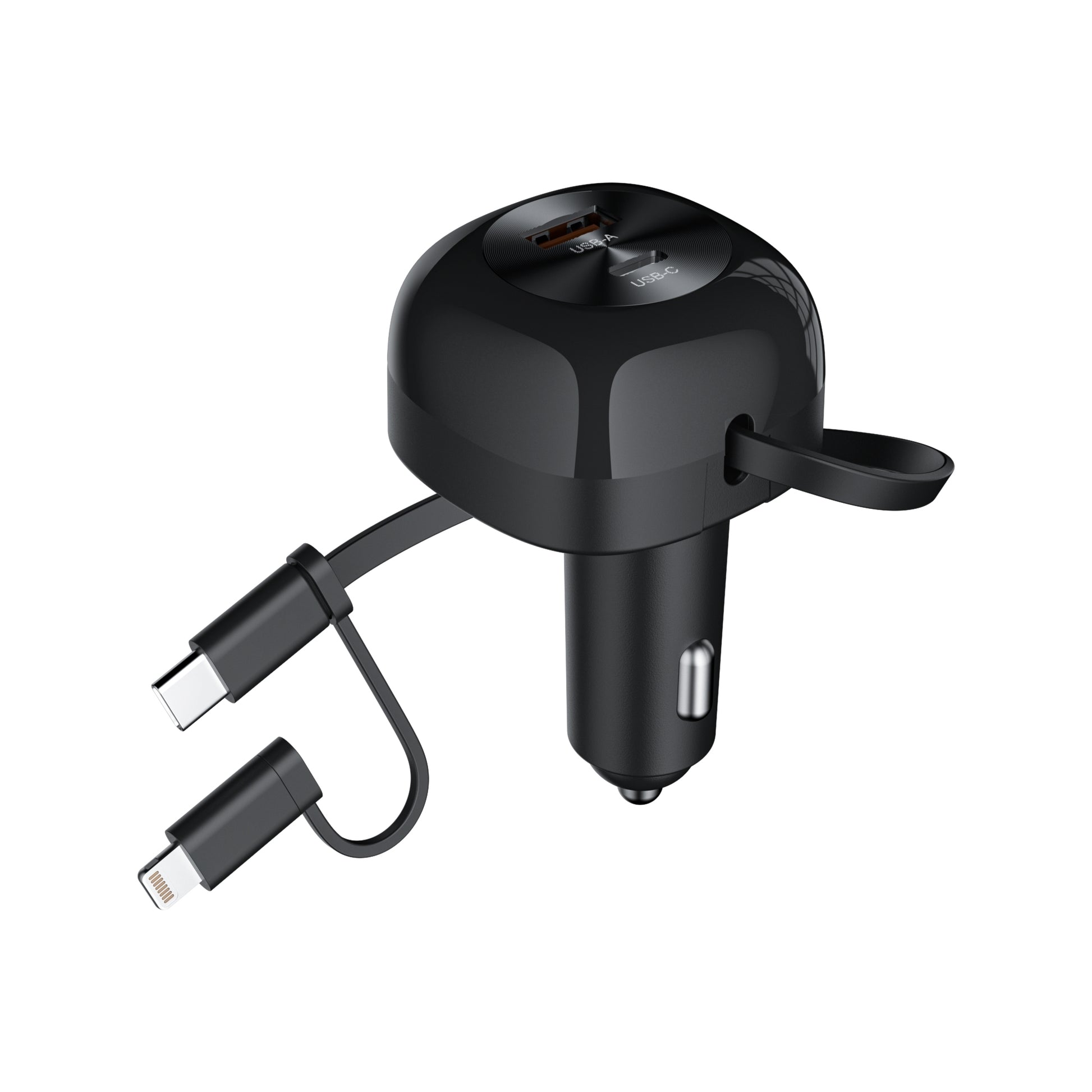 CHOETECH TC0036 PD45W USB-C+USB-A car charger with C+L Interface - Image 3