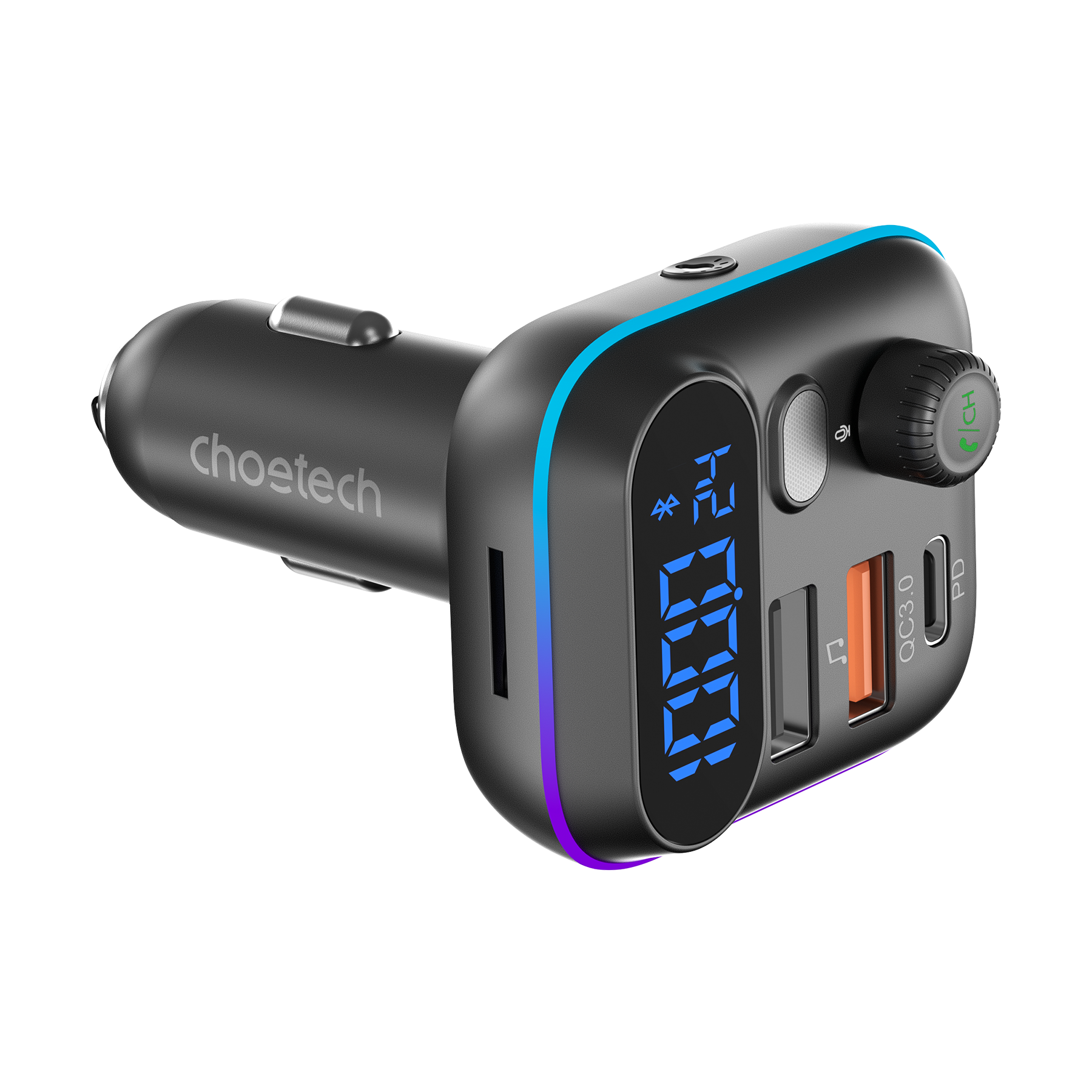 Choetech TC0050 PD36W Bluetooth FM Car Transmitter Charger - Image 2