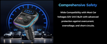 Choetech TC0050 PD36W Bluetooth FM Car Transmitter Charger - Image 5