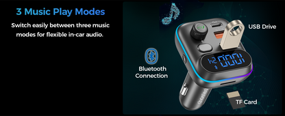 Choetech TC0050 PD36W Bluetooth FM Car Transmitter Charger - Image 7
