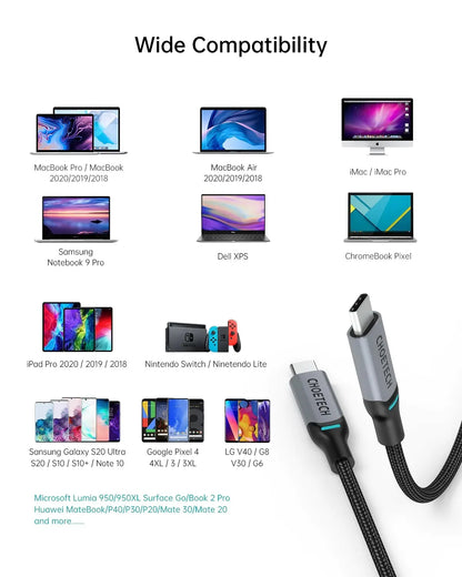 CHOETECH XCC-1002 USB-C to USB-C PD100W 5A Fast Charging Cable 1.8M - Image 5