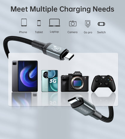 CHOETECH XCC-1042 Gen3.0 USB4.0 with 8K @ 60hz Video & Audio 240W USB-C to C Braided Cable 2M - Image 5