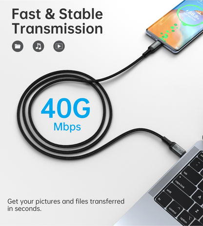 CHOETECH XCC-1042 Gen3.0 USB4.0 with 8K @ 60hz Video & Audio 240W USB-C to C Braided Cable 2M - Image 6