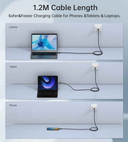 CHOETECH XCC-1042 Gen3.0 USB4.0 with 8K @ 60hz Video & Audio 240W USB-C to C Braided Cable 2M - Image 8