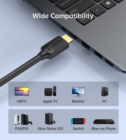 CHOETECH XHH-TP20 8K HDMI 2.1 Cable 8K@60Hz 48Gbps 2M Braided Cable - Black - Image 5