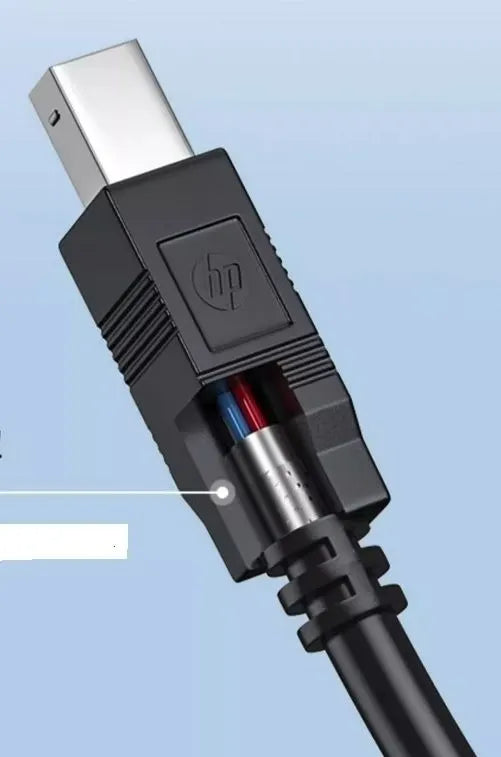 HP DHC-PT100-2M USB-A to USB-B v2.0 cable 2M Black - Image 2
