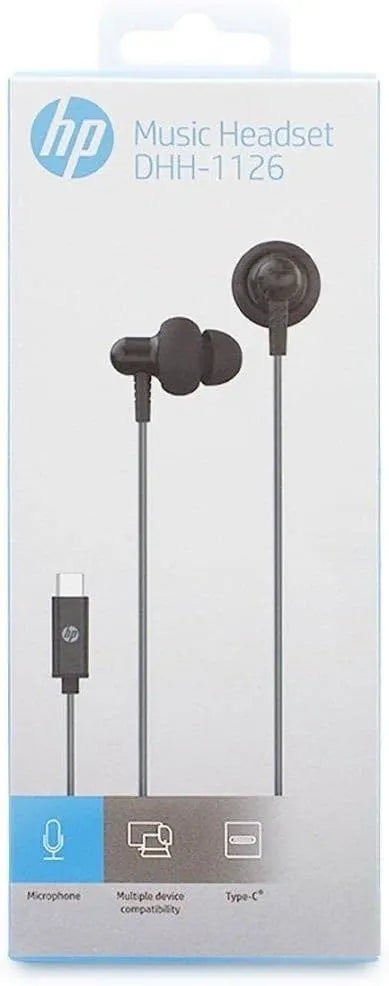 HP DHH-1126-BK TUSB-C Headphones Black with Microphone - Image 4