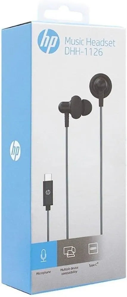 HP DHH-1126-BK TUSB-C Headphones Black with Microphone - Image 5