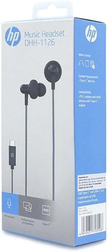 HP DHH-1126-BK TUSB-C Headphones Black with Microphone - Image 6
