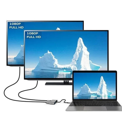 INTACT 9837T 4-in-1 USB-C Adapter HDMI +VGA + USB3.0 + USB-C (PD) - Image 4