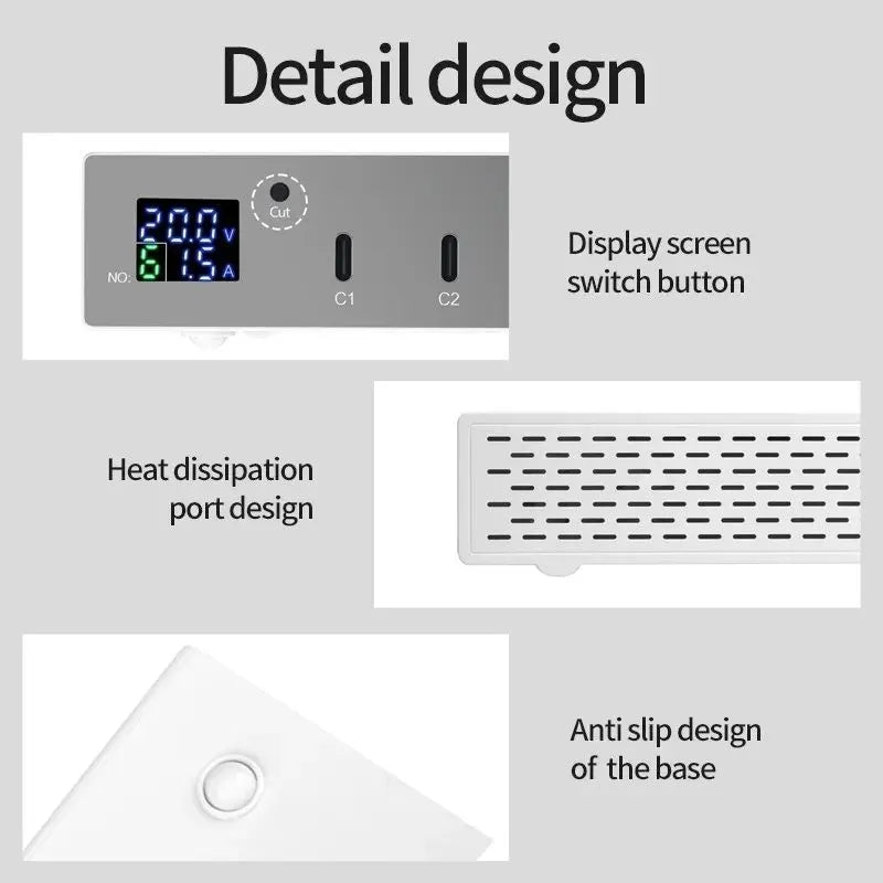 INTACT WLX-X6P 6-port USB-C multi-function PD charger, single port 30W x 6 Ports Total power: 140W - Image 5