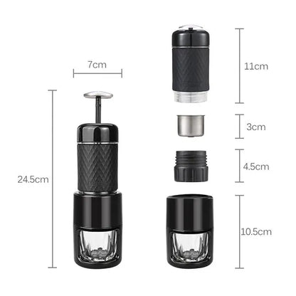 STARESSO Coffee Maker Red Dot Award Winner Portable Espresso Cappuccino Quick Cold Brew Manual Coffee Maker Machines All in One - Black - Image 2
