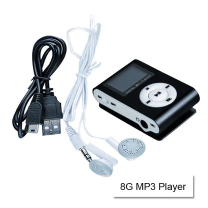 Mini Clip 8G MP3 Music Player With USB Cable & Earphone Black - Image 4