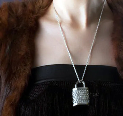 16GB Crystal Lock Pendant USB Flash Drive Pen Stick Memory (Silver) - Image 2
