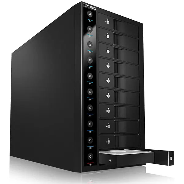 ICY BOX 10-Bay External SINGLE System for 10x SATA 3.5" I/II/III HDD  (IB-3810U3) - Image 2