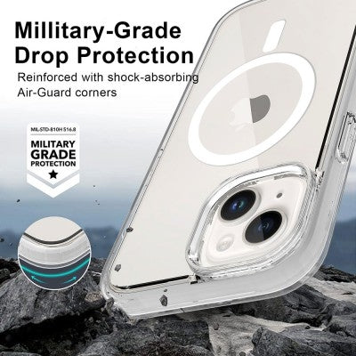 Ultimake Shockproof Transparent Magsafe Cover Case for iPhone 15 (Transparent) - Image 4