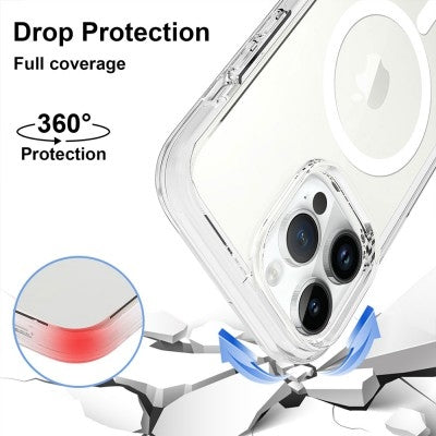 Ultimake Shockproof Transparent Magsafe Cover Case for iPhone 15 Pro Max (Transparent) - Image 7