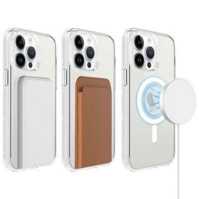 Ultimake Shockproof Transparent Magsafe Cover Case for iPhone 15 Pro (Transparent) - Image 3