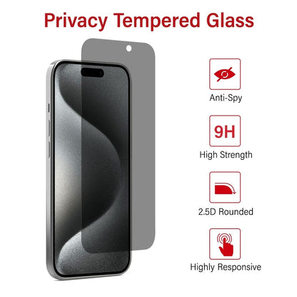 Privacy Tempered Glass Screen Protector for iPhone 16 Pro / 17 / 17 Pro - Image 2