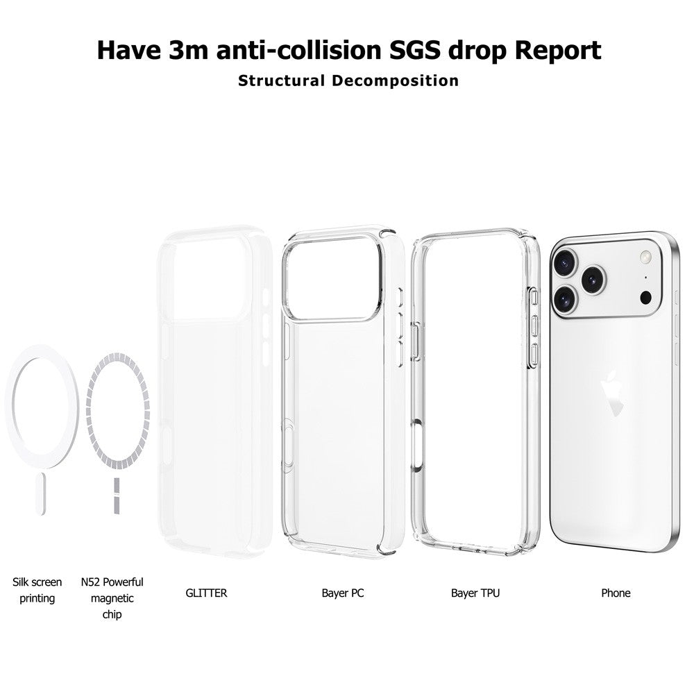 UTIA Ultimake Shockproof Transparent Case Cover With Magnetic Ring for iPhone 17 Pro Max - Image 4