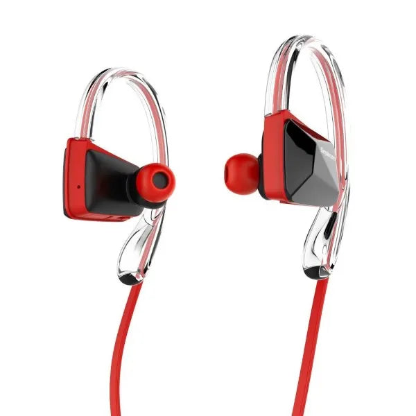 Simplecom NS200 Bluetooth Neckband Sports Headphones with NFC Red - Image 2