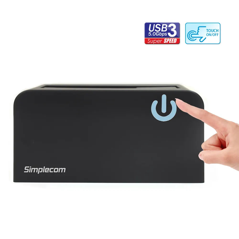 Simplecom SD326 USB 3.0 to SATA Hard Drive Docking Station for 3.5" and 2.5" HDD SSD  - Image 2