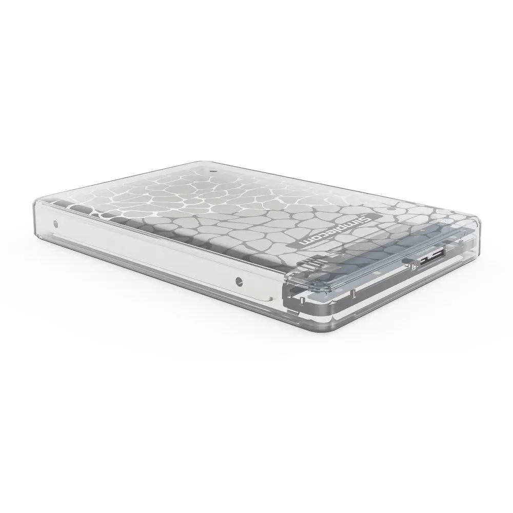 Simplecom SE101 Compact Tool-Free 2.5'' SATA to USB 3.0 HDD/SSD Enclosure Transparent Clear - Image 2
