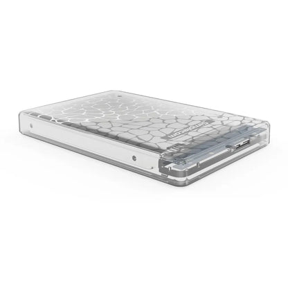 Simplecom SE101 Compact Tool-Free 2.5'' SATA to USB 3.0 HDD/SSD Enclosure Transparent Clear - Image 2