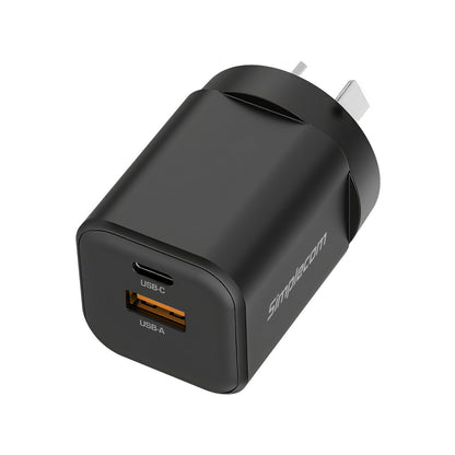 Simplecom CU235 Dual Port PD 35W Fast Wall Charger USB-C + USB-A for Phone Tablet - Image 4