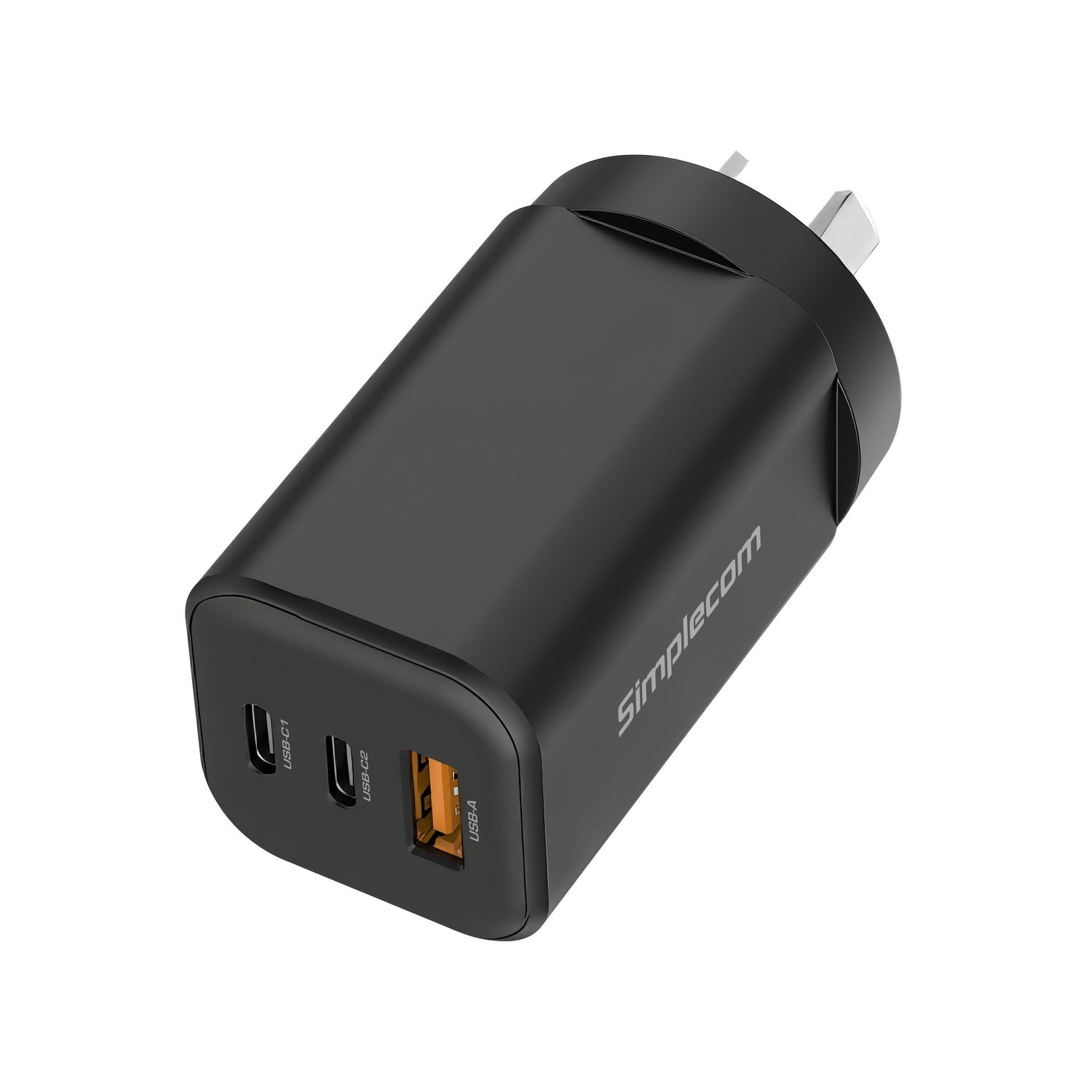 Simplecom CU365 3-Port PD 65W GaN Wall Charger Dual USB-C + USB-A for Phone Laptop - Image 3