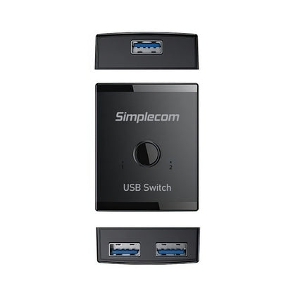 Simplecom KM125 Bi-Directional 2-Way USB 3.0 Switch 1 In 2 Out (2 In 1 Out) 5Gbps - Image 2