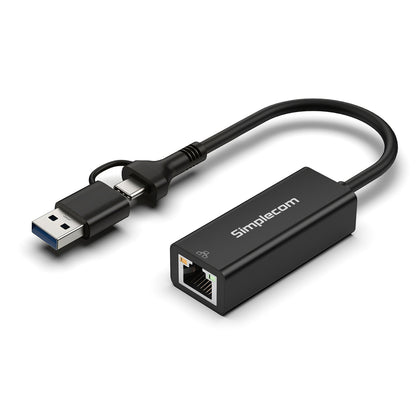 Simplecom NU315C SuperSpeed USB-C and USB-A to Gigabit Ethernet Adapter - Image 3