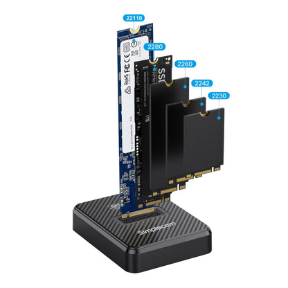 Simplecom SD511 M.2 SSD Docking Station NVMe and SATA Dual Protocol USB 3.2 Gen 2 10Gbps - Image 3