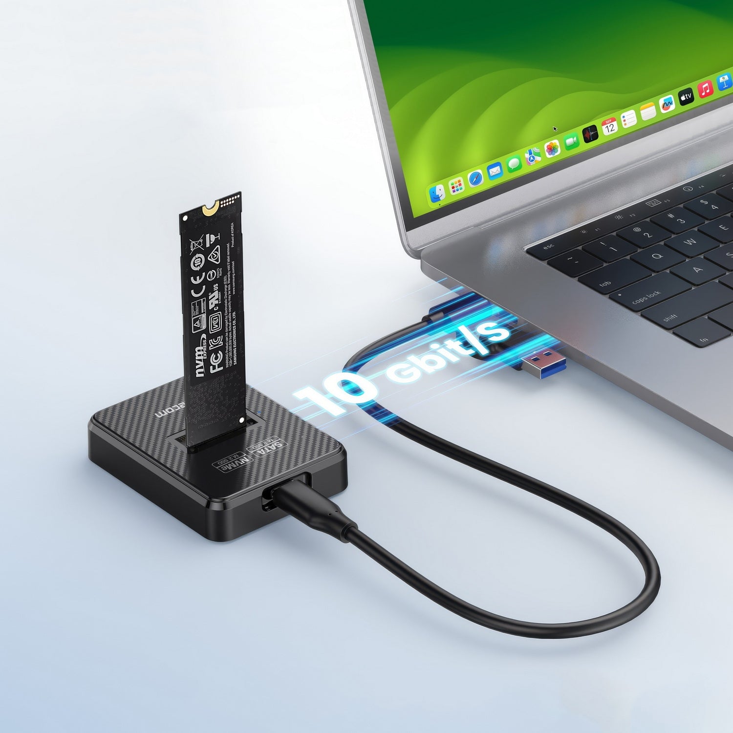 Simplecom SD511 M.2 SSD Docking Station NVMe and SATA Dual Protocol USB 3.2 Gen 2 10Gbps - Image 5