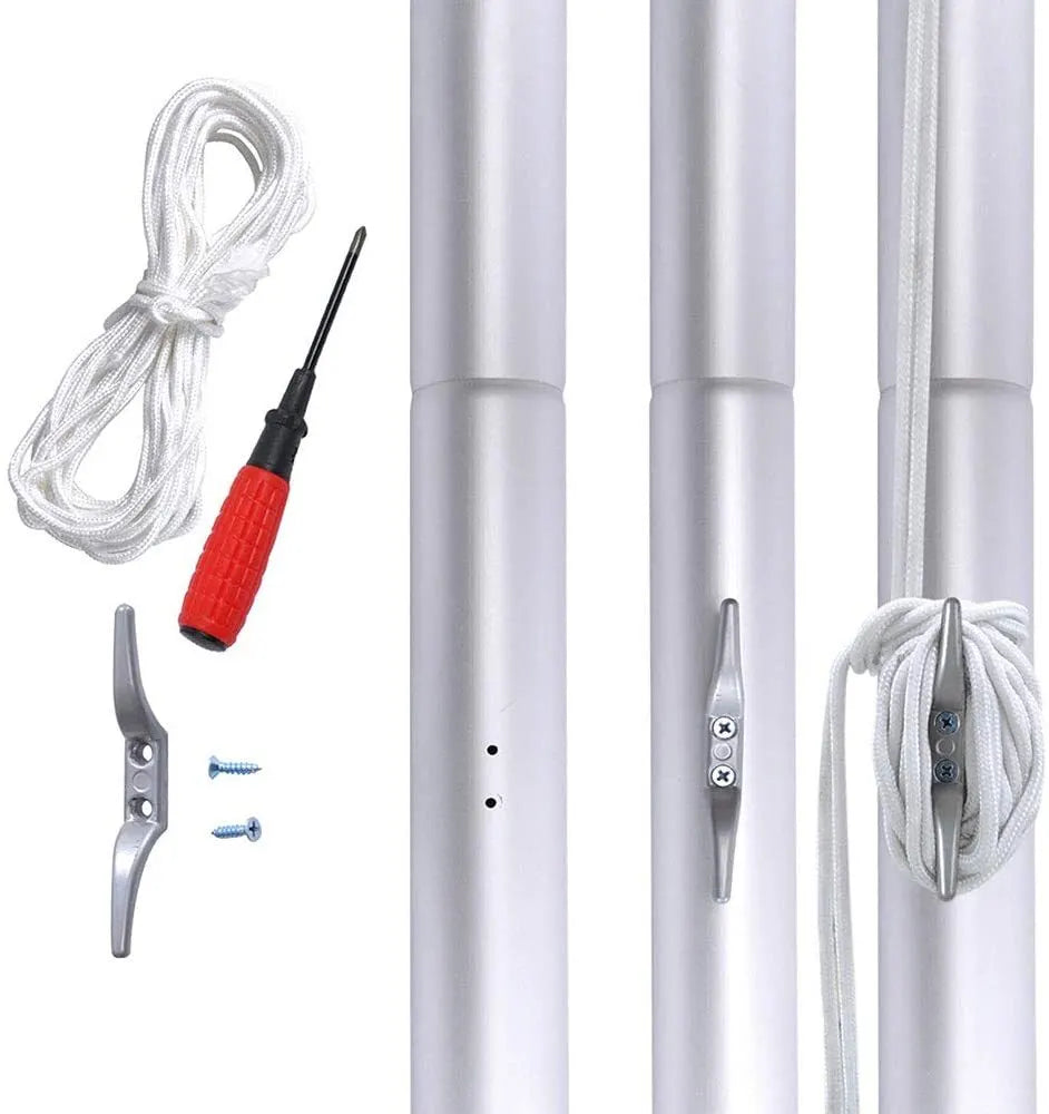 6.2M Australia Sectional Flag Pole Kit Australian Outdoor Aussie Flags Flagpole - Image 3