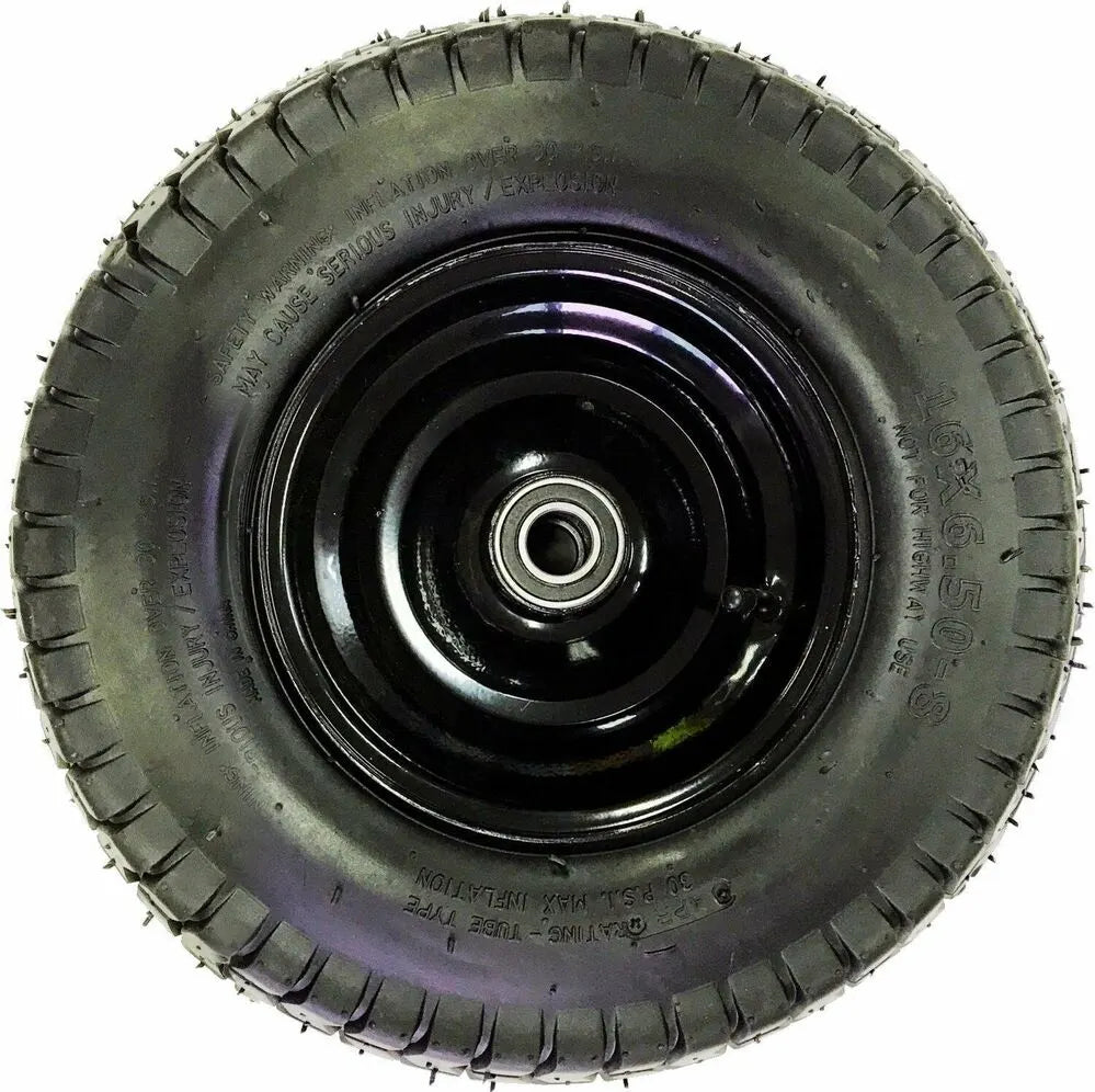 Pneumatic 16 Inch Wide Wheel Rubber Wheelbarrow   Steel Wheel 16x6.50-8 - Image 4