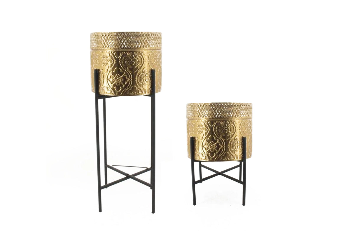 Hope Planter - Gold - Set of 2
