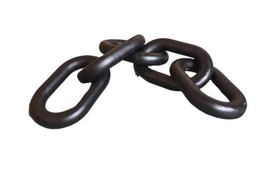 Wooden Chain Link Décor - Black