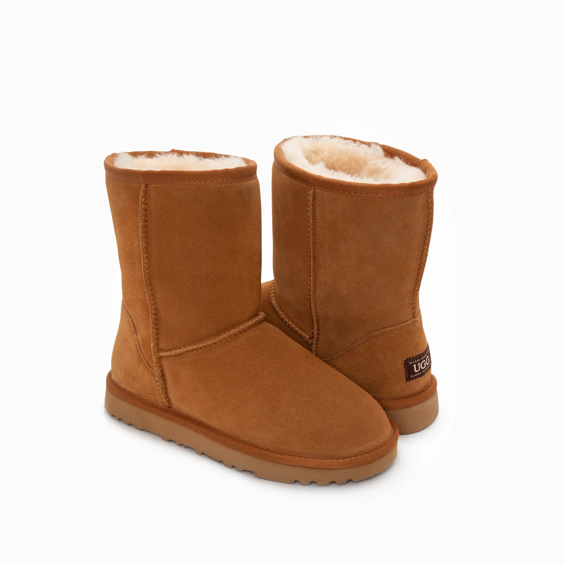 Ugg Boots Genuine Australian Sheepskin Unisex Short Classic Suede (Chestnut, EU36) - Image 7