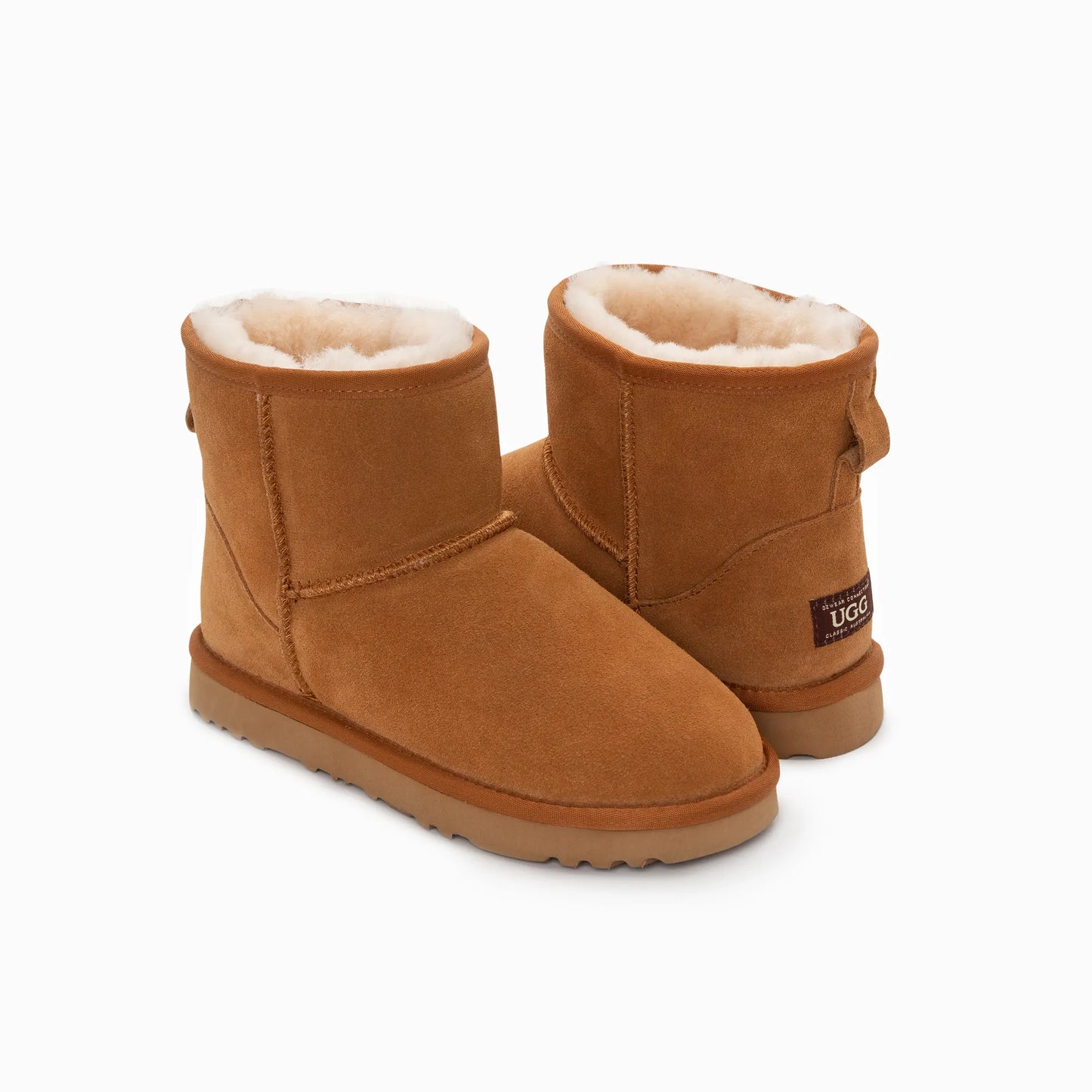 Ugg Boots Genuine Australian Sheepskin Unisex Mini Classic Suede (Chestnut, EU37) - Image 7