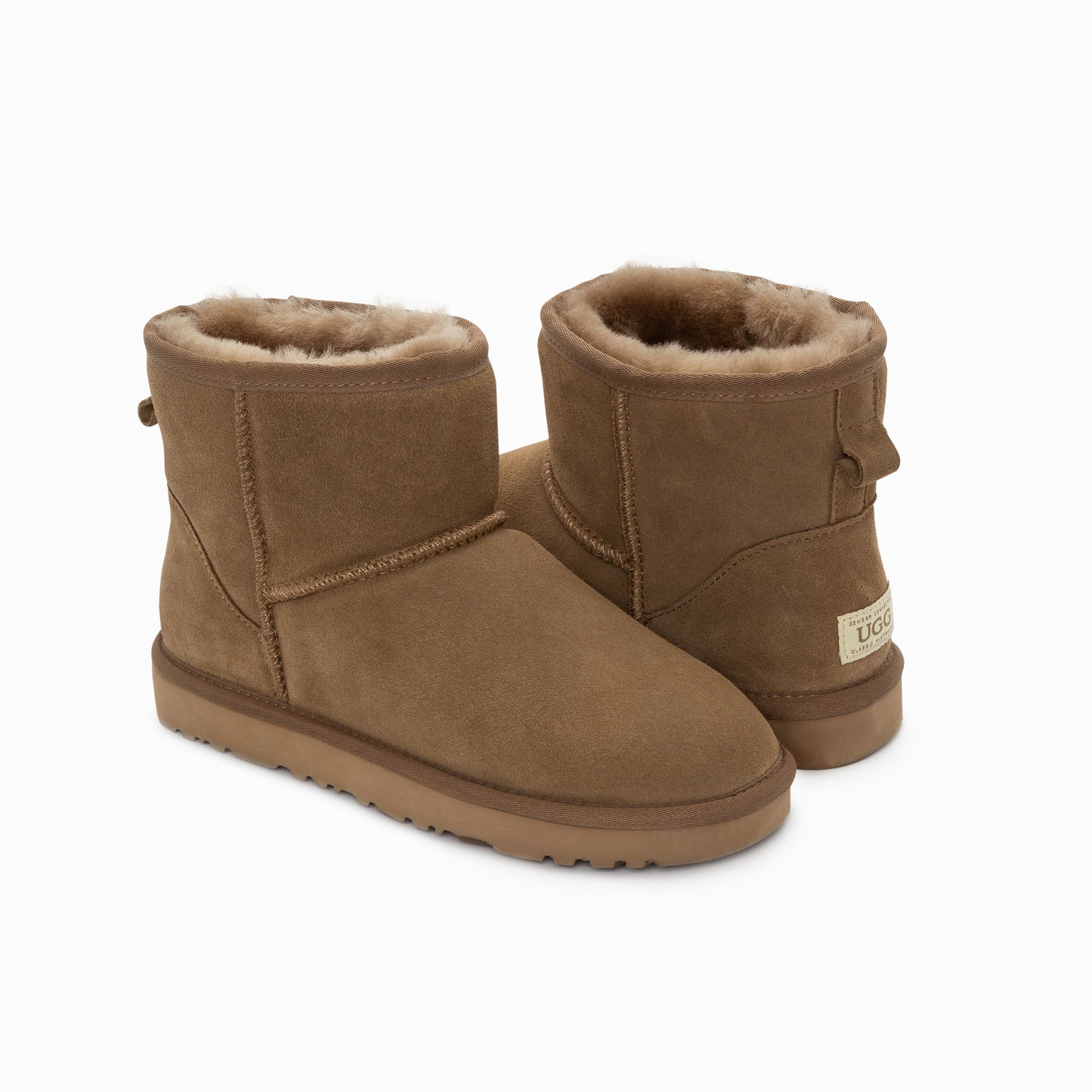Ugg Boots Genuine Australian Sheepskin Unisex Mini Classic Suede (Olive, EU40) - Image 7