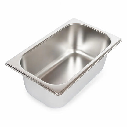 Commercial Stainless Steel GN 1/4 100mm Deep Gastronorm Bain Marie Buffet Steam Table Food Pan with Lid - Image 2